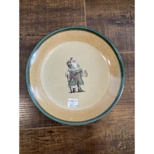 Monroe Salt Works Santa Plate Maine Pottery Stoneware Christmas Plate 7.5" NEW